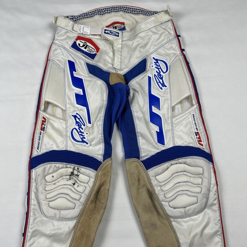Vintage JT Racing USA Motocross Pants Riding Off Road Red White Blue Classic MX